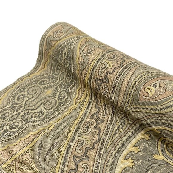Auth ETRO - Gray Beige Pink Beige Multi Wool Silk Scarf - Picture 7 of 8